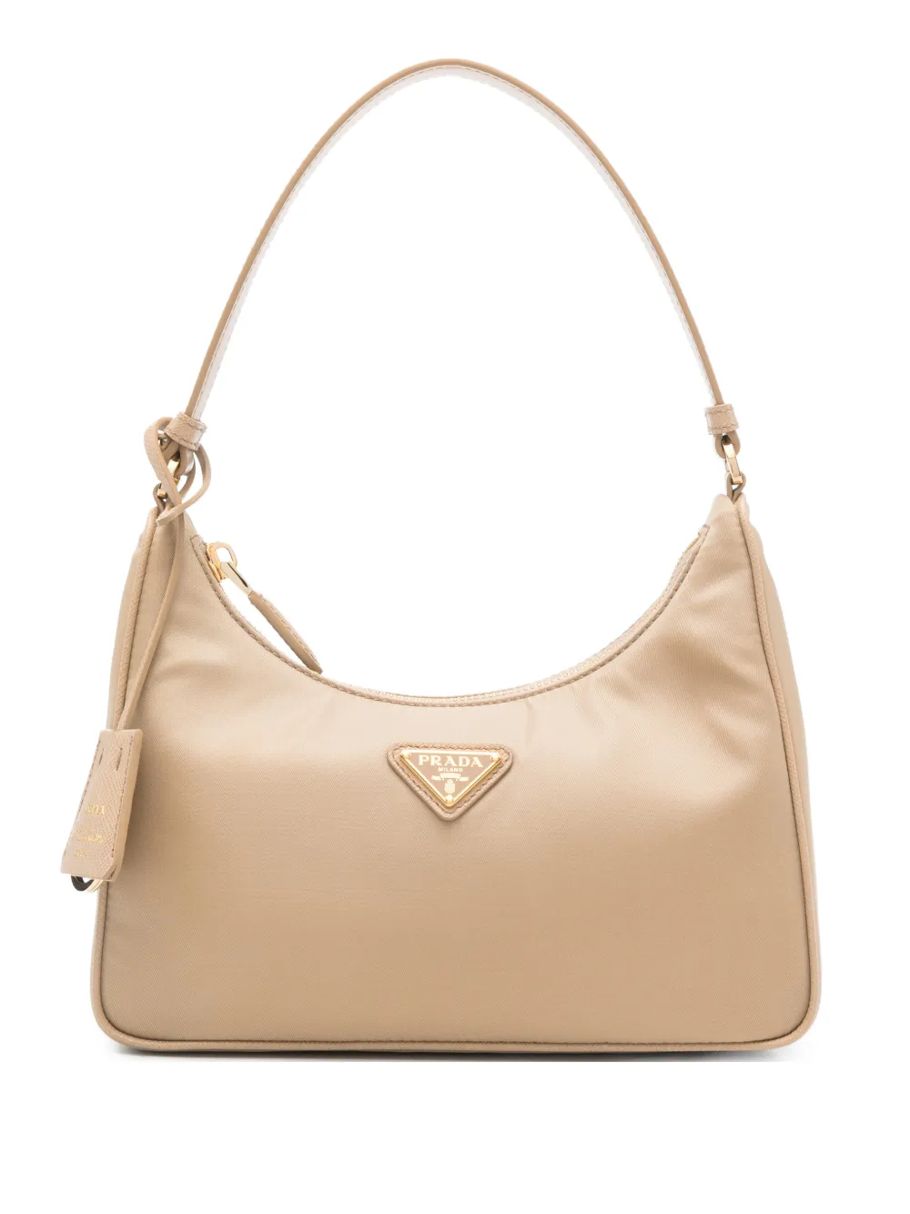 Prada zip shoulder bag - Toni neutri