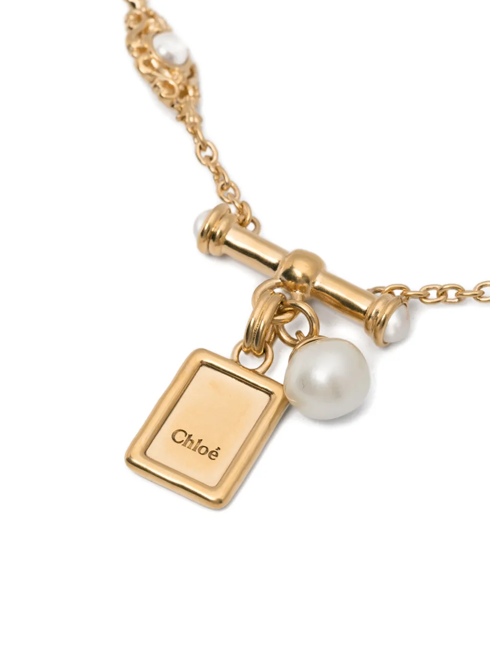  Chloé Classy Pendant Necklace - Gold 