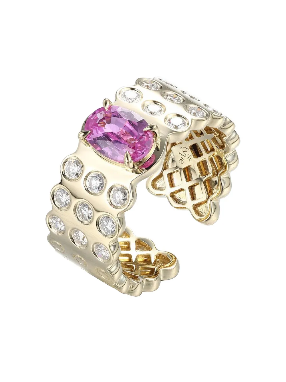 Type Jewelry 14k Yellow Gold Leggo 2.0 Sapphire And Diamond Ring