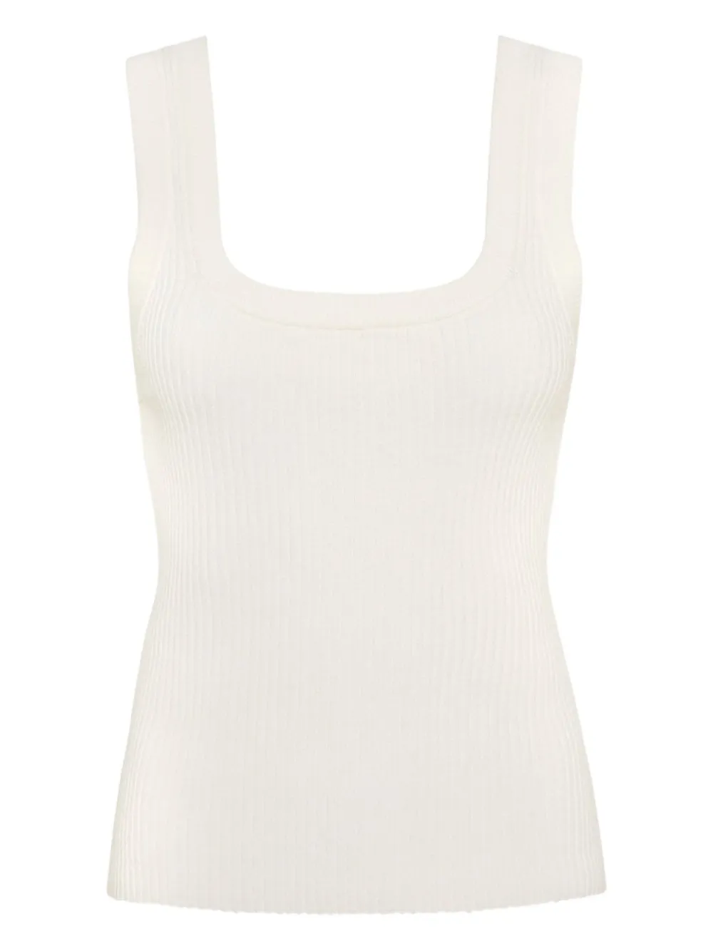 Aje Bronte Ribbed Tank Top In White