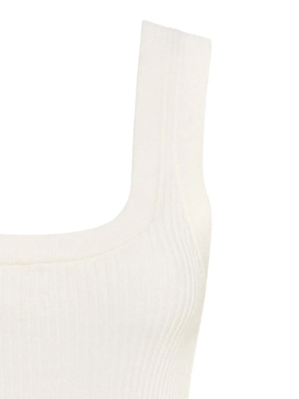 Aje Bronte Ribbed Tank Top In White