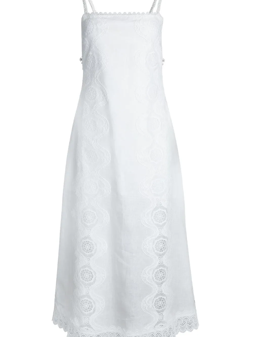 Waimari Rocio lace-detailing maxi dress - Wit