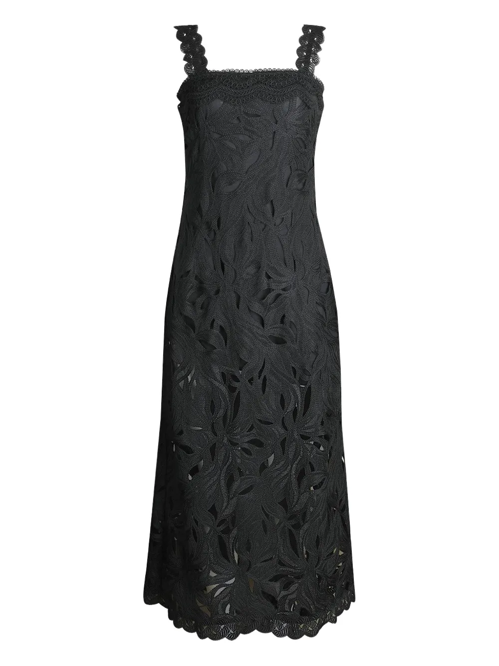 Waimari vestido midi con encaje | negro | Image 1