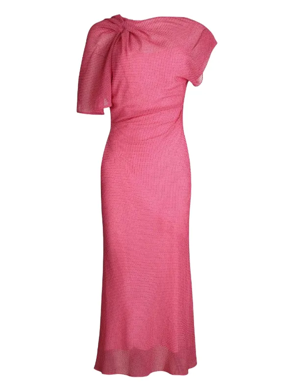 open lace back dress Scanlan Theodore Italian Watercolour Dress, Light Pink – Plus One Dress Hire main image 1