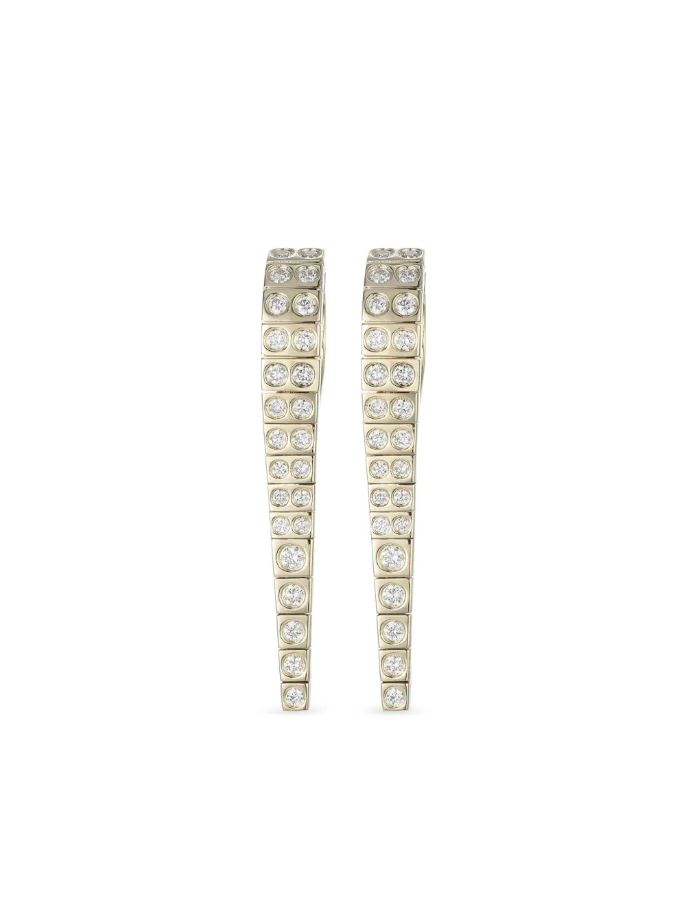 Type Jewelry 14k yellow gold Leggo Id diamond large earrings - Oro