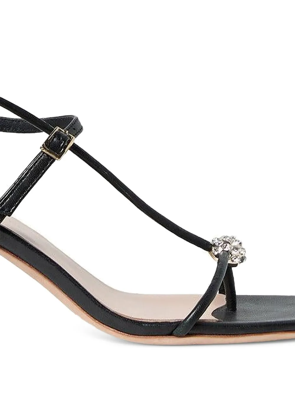 Loeffler Randall 70mm Triana Crystal Sandals In Black