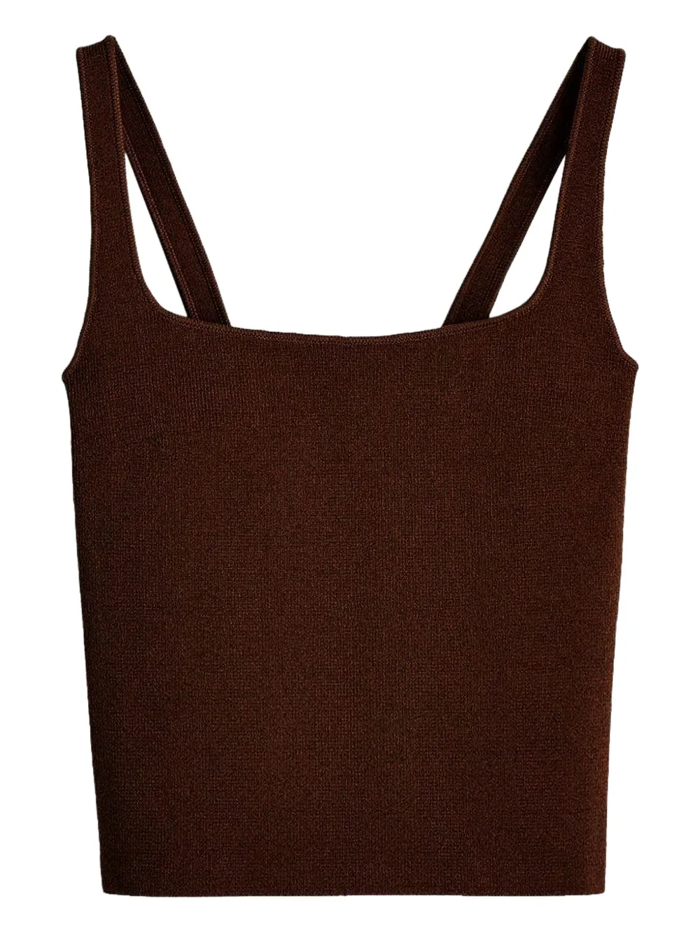 Scanlan Theodore Square-knit Tank Top In Brown