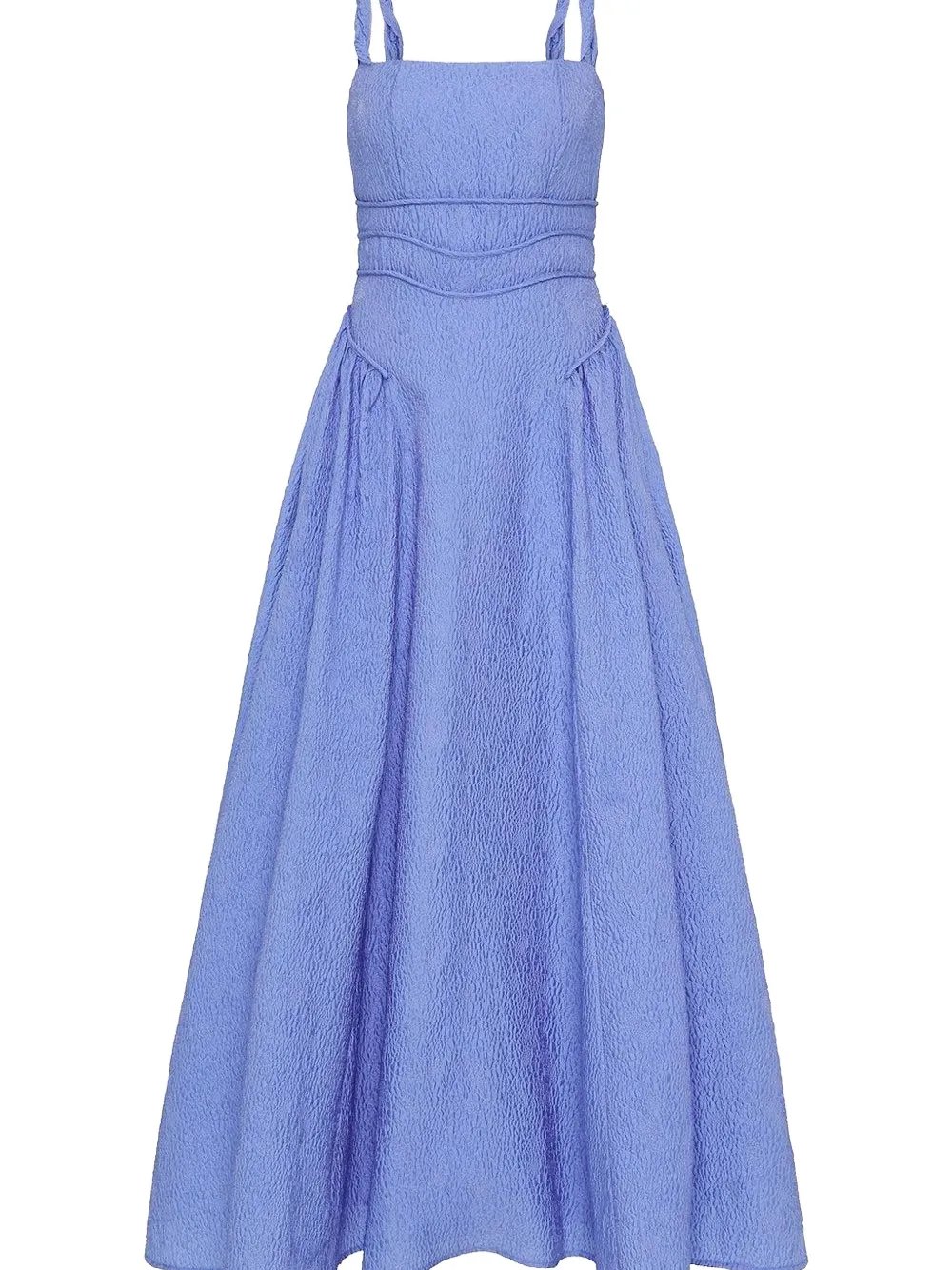 Rachel Gilbert Sophia jurk met textuur - Blauw