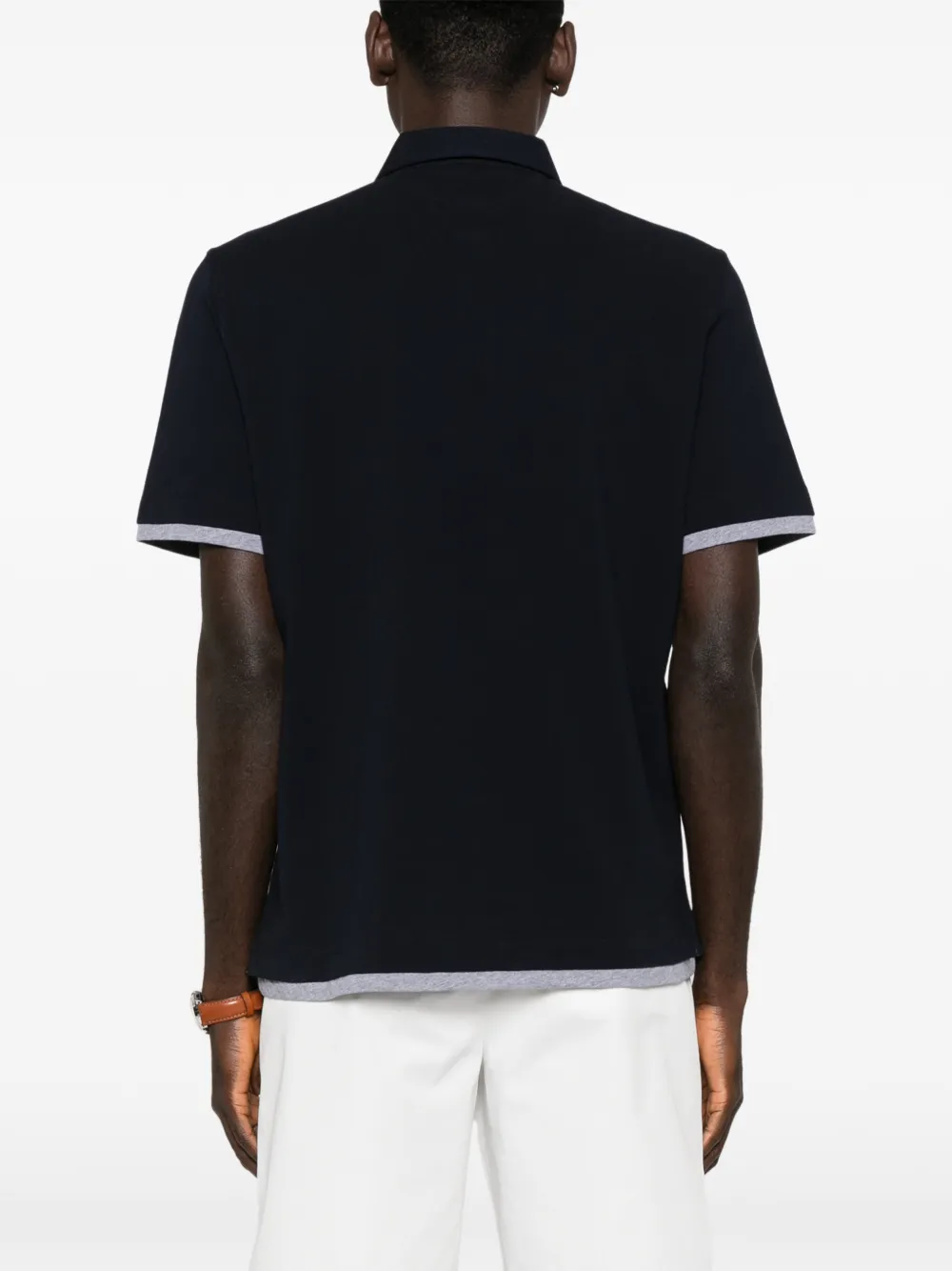 Buttoned Trim Polo Shirt