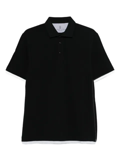 Brunello Cucinelli Polo con bordo a contrasto