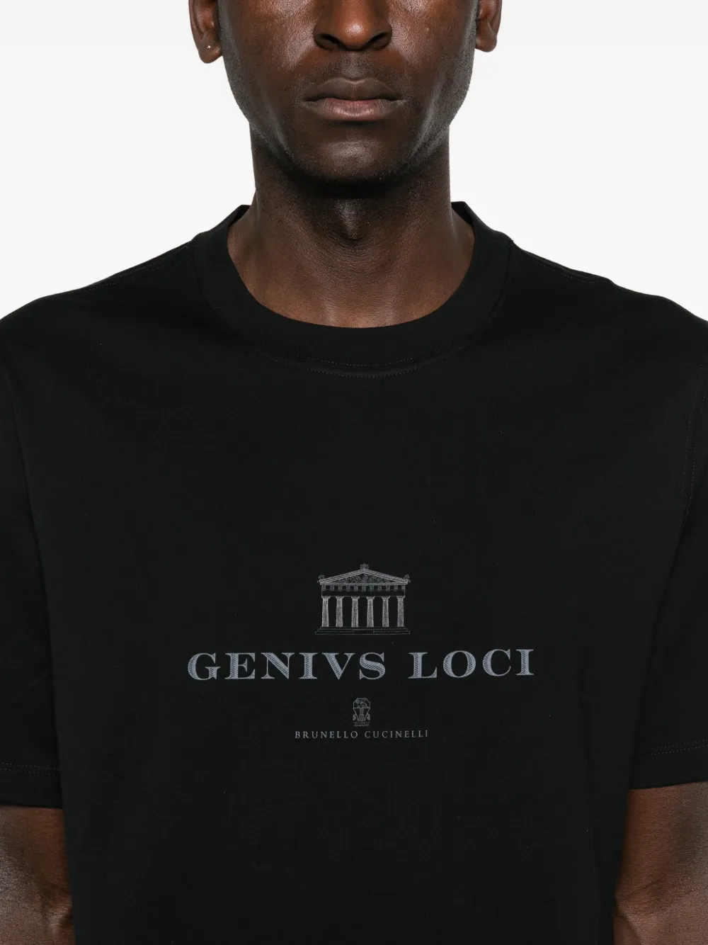 Brunello Cucinelli T-shirt met grafische print Zwart