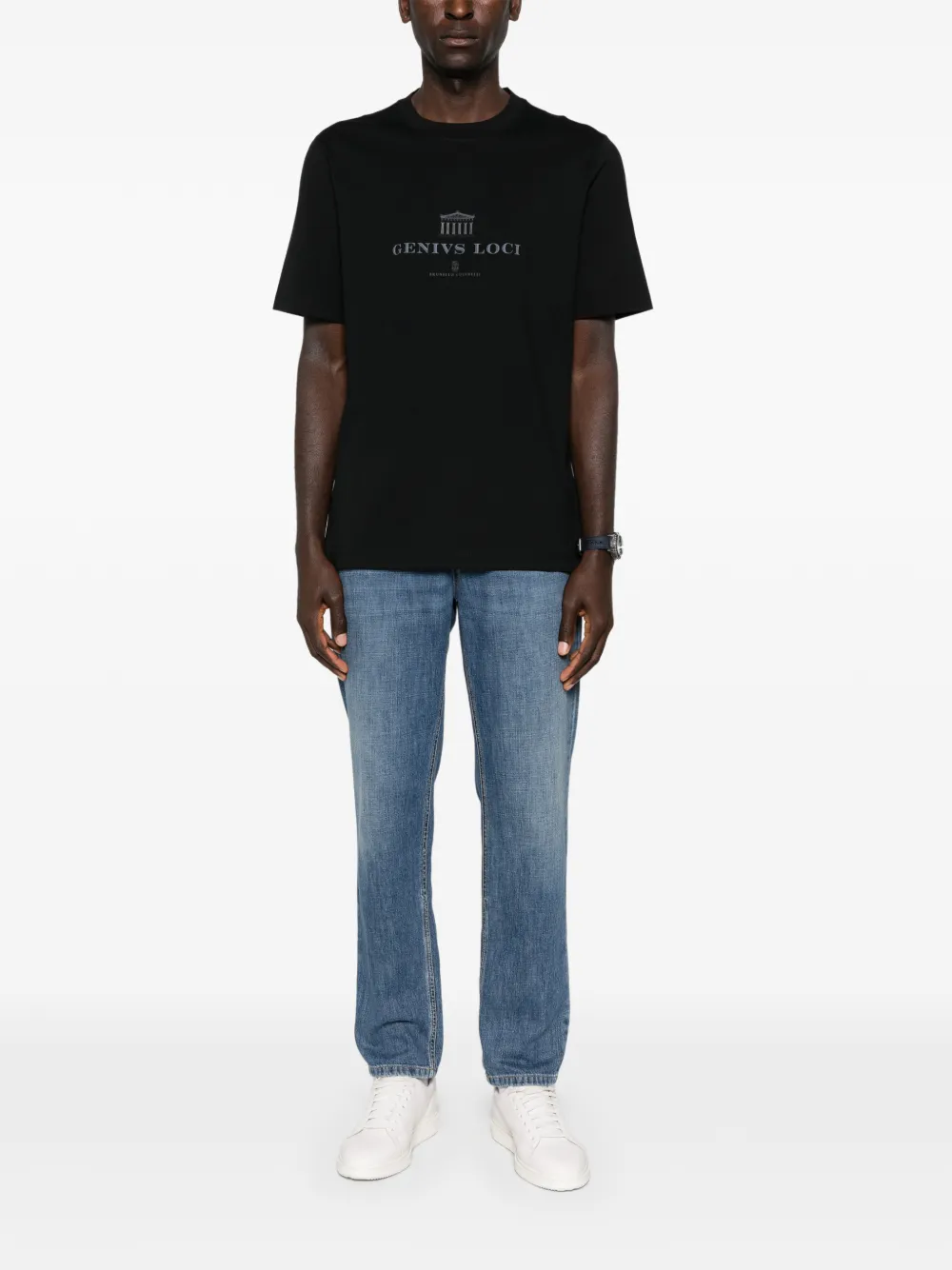 Brunello Cucinelli graphic T-shirt - Zwart