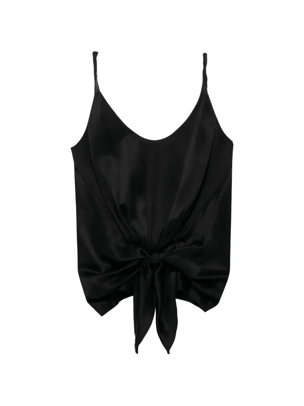 JW Anderson knot V-neck top - Nero