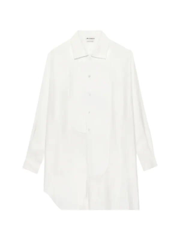 JW Anderson Asymmetric Midi Shirt Dress in White