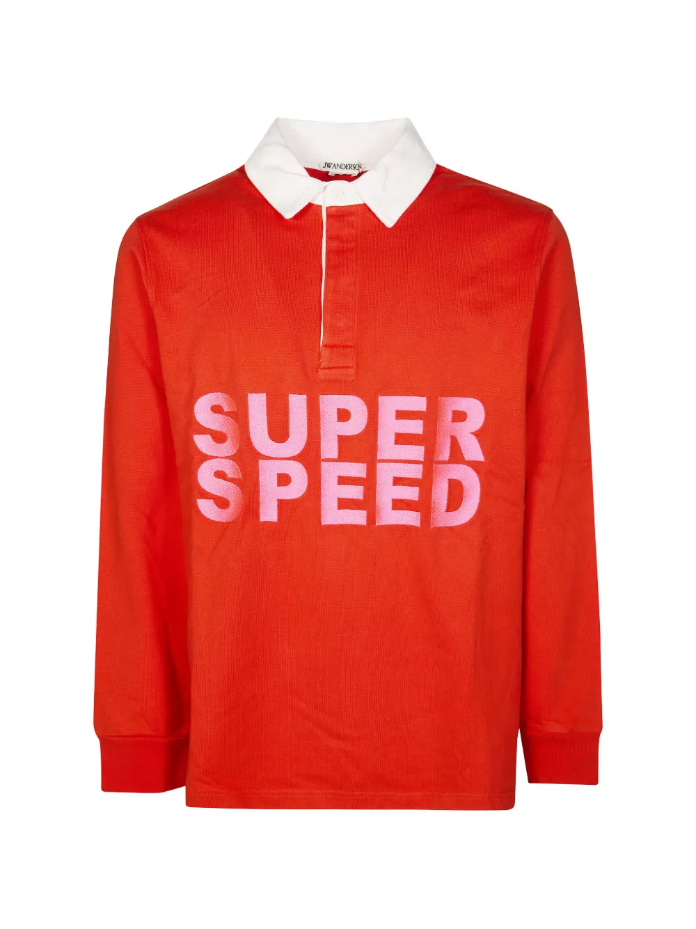 JW Anderson long-sleeve contrast polo shirt - Rosso