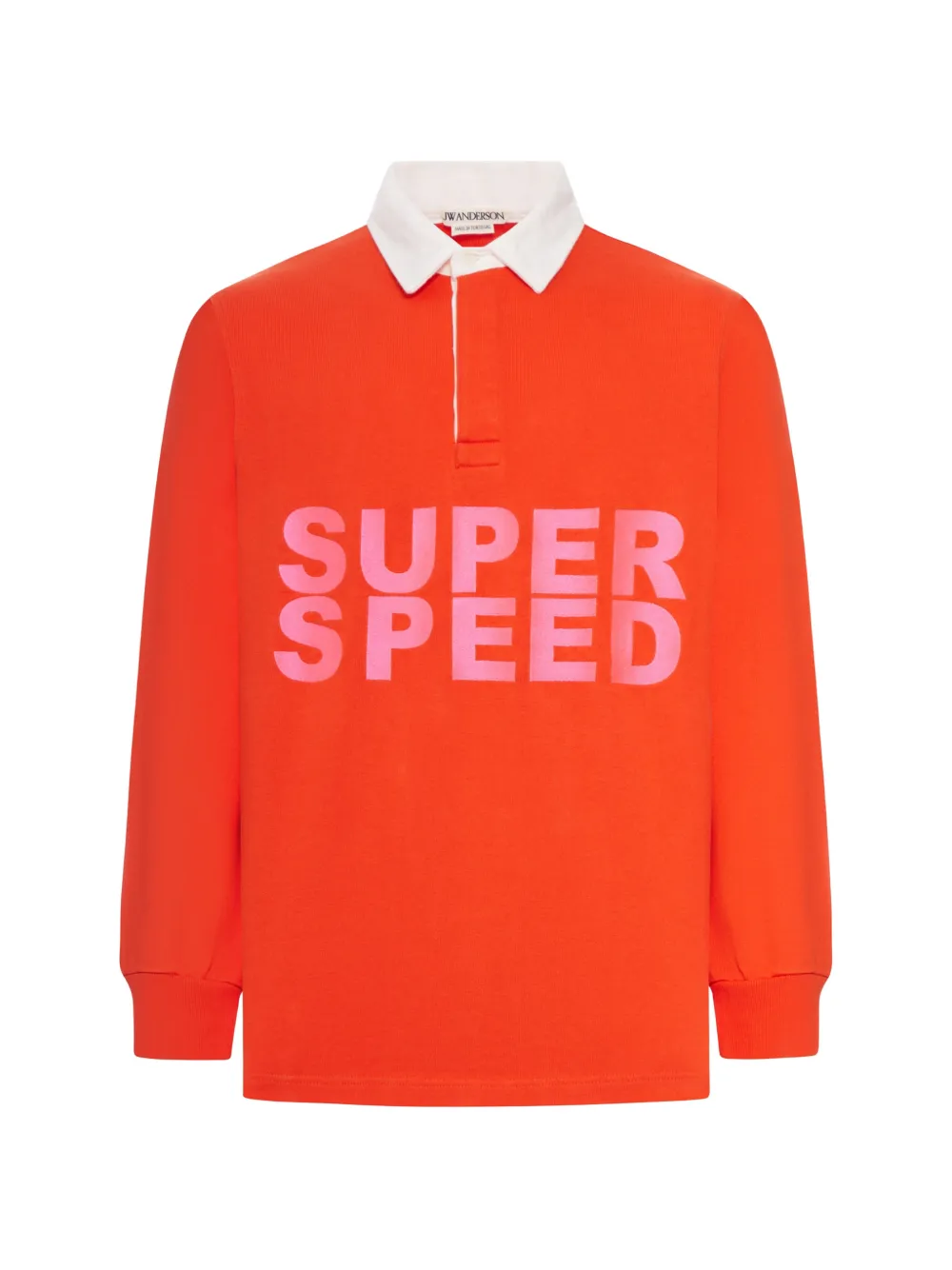JW Anderson long-sleeve contrast polo shirt - Rosso