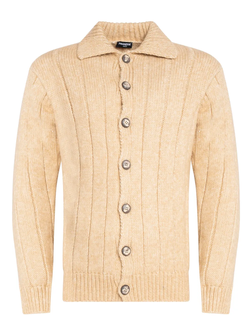 FRANZESE COLLECTION Button ribbed knit cardigan | 中性色 | Image 1