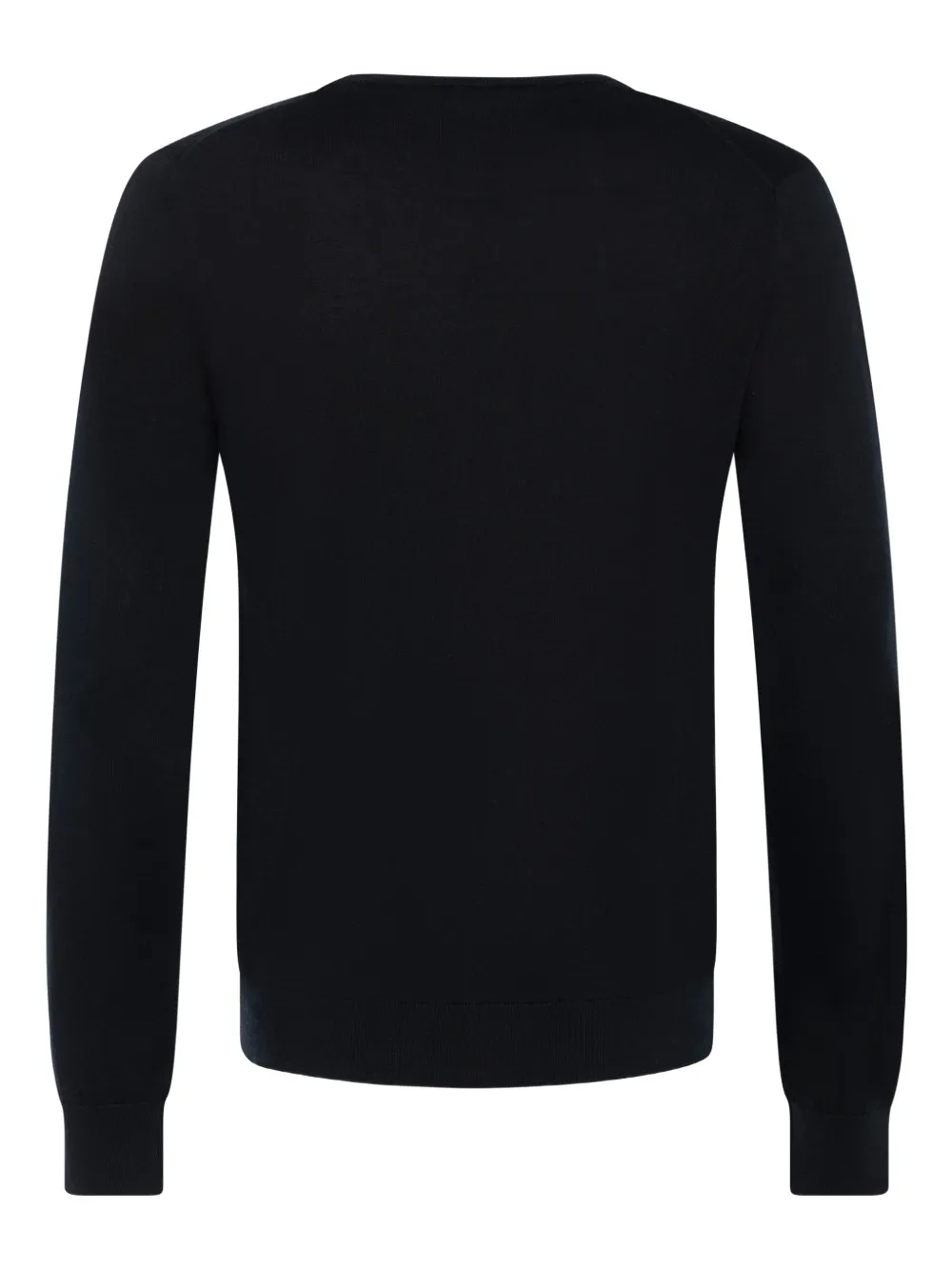 FRANZESE COLLECTION ribbed crew neck sweater - Zwart