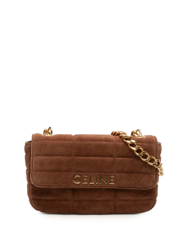 Celine Pre-Owned 2023 スエード モノクローム ショルダーバッグ 