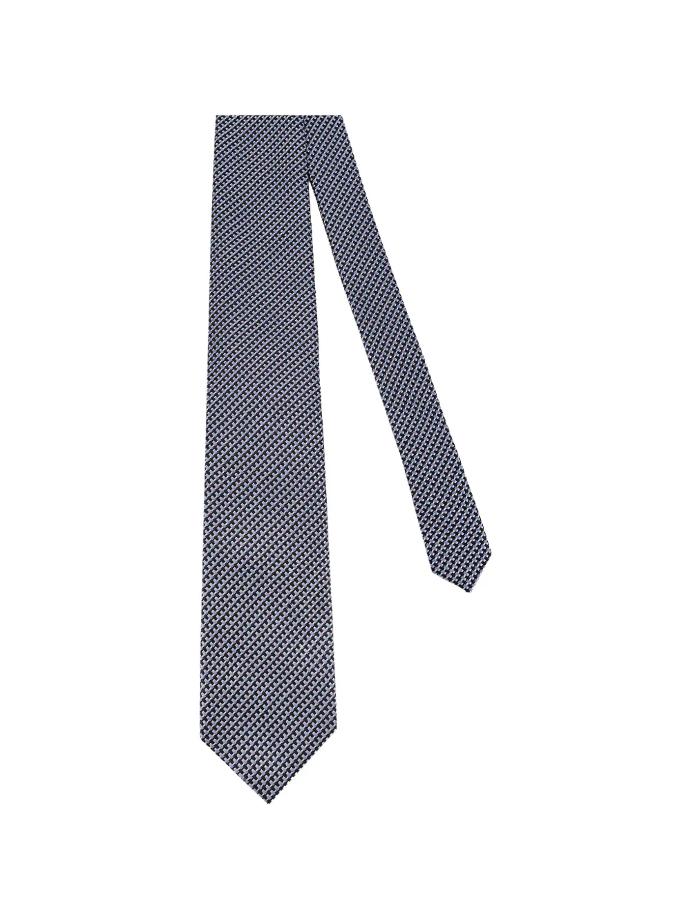 Tom Ford Silk Geometric-pattern Tie In Blue