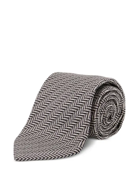 TOM FORD herringbone silk tie