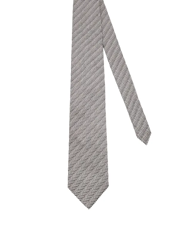 TOM FORD ヘリンボーン シルクネクタイ | シルバートーン | FARFETCH JP