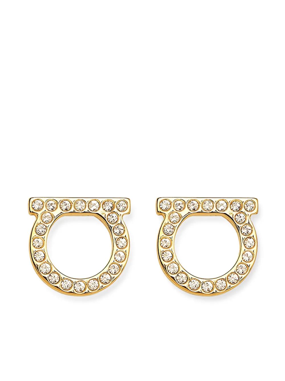 Ferragamo Gancini crystal-embellishment earrings - Oro