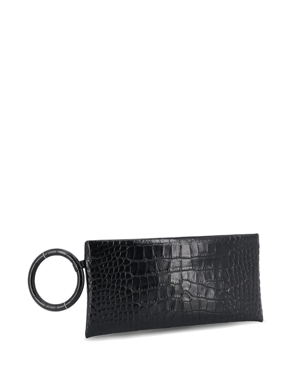 TOM FORD Clutch met krokodillen-reliëf en handgreep Zwart