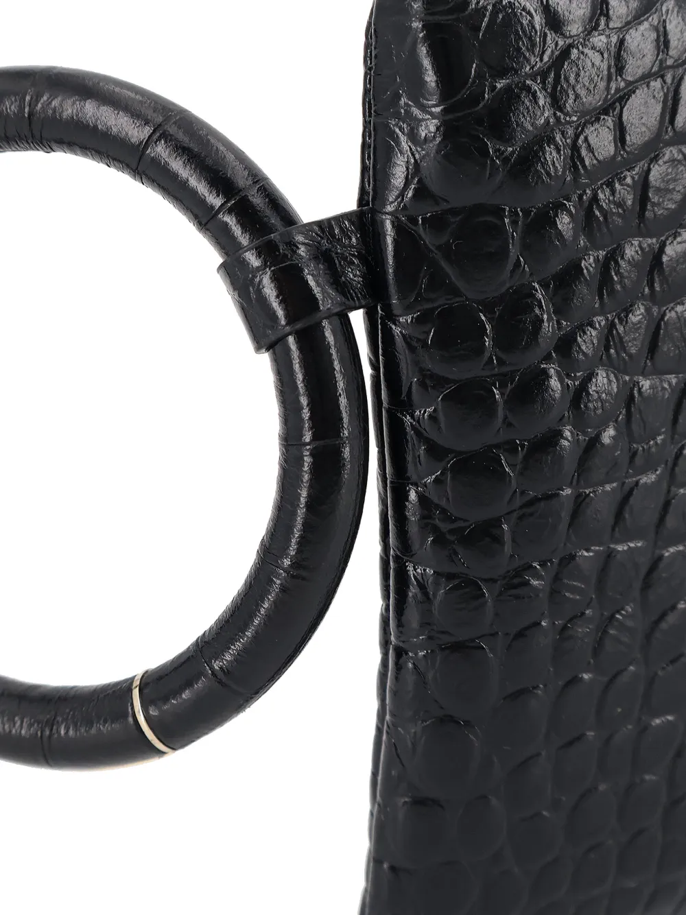 TOM FORD Clutch met krokodillen-reliëf en handgreep Zwart