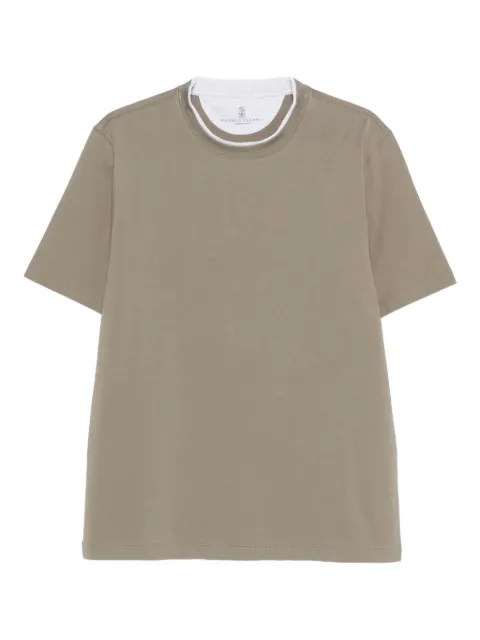Brunello Cucinelli contrast-trim T-shirt
