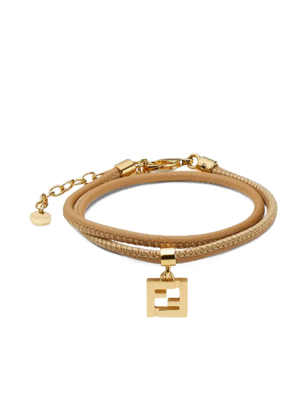 FENDI Bracciale Forever in pelle - Oro