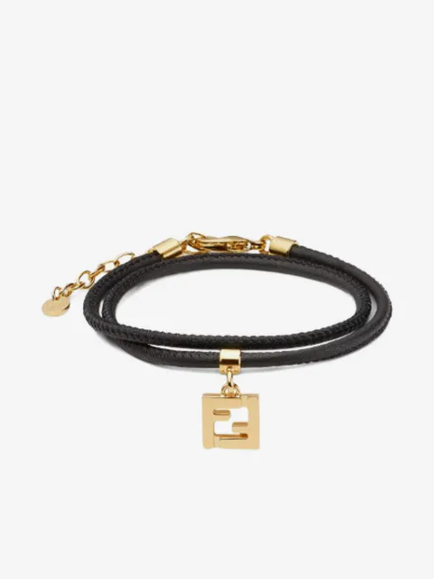 FENDI FF-motif leather bracelet