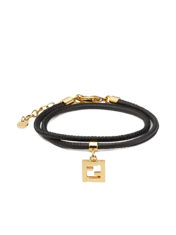 FENDI Forever レザーブレスレット | ブラック | FARFETCH JP