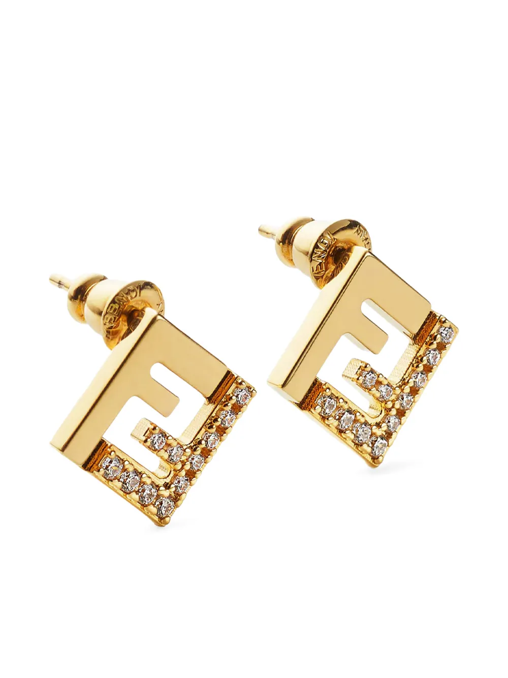 FENDI Forever crystal-embellishment earrings - Oro