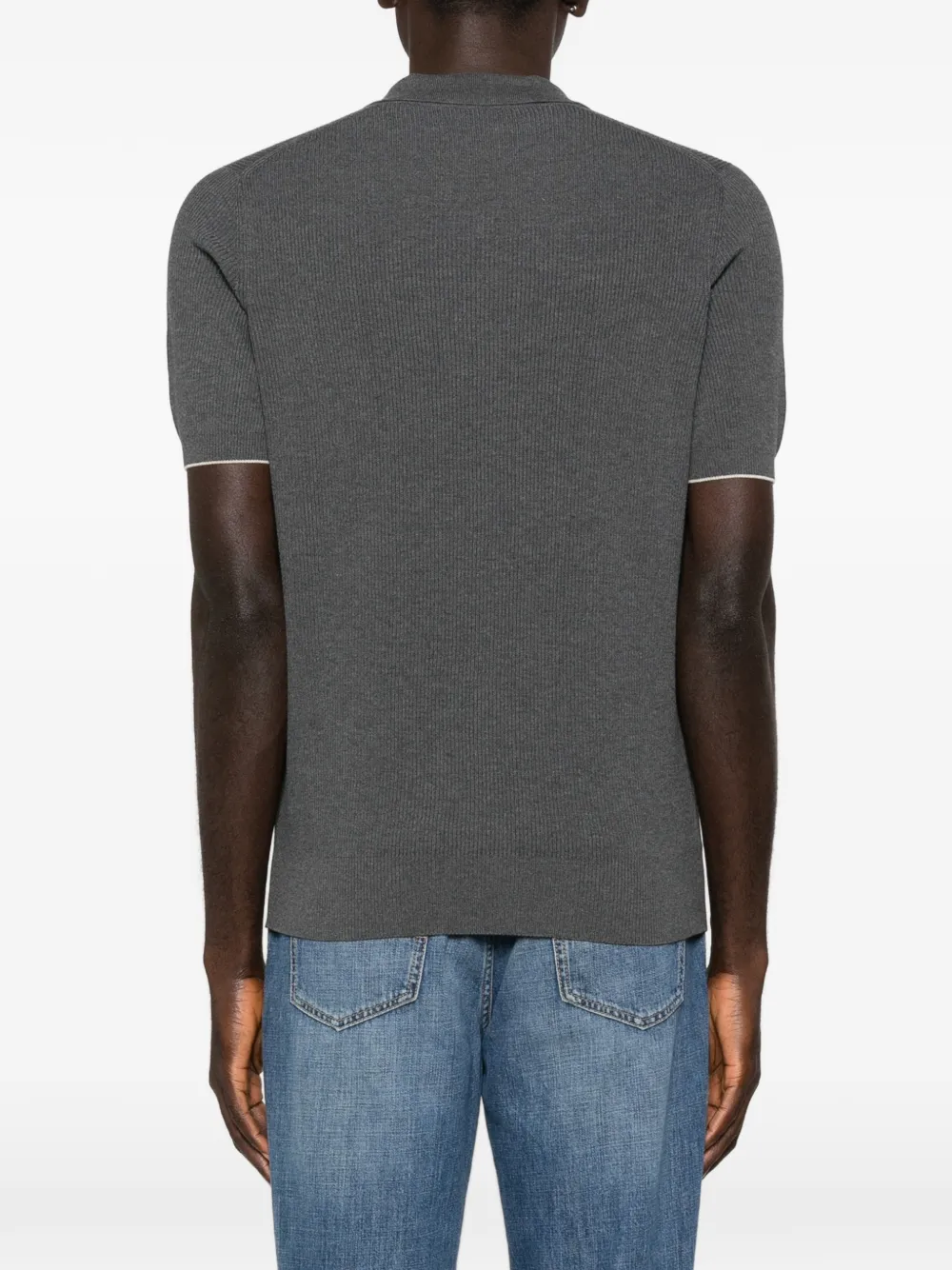 Brunello Cucinelli T-shirt met kraag Grijs