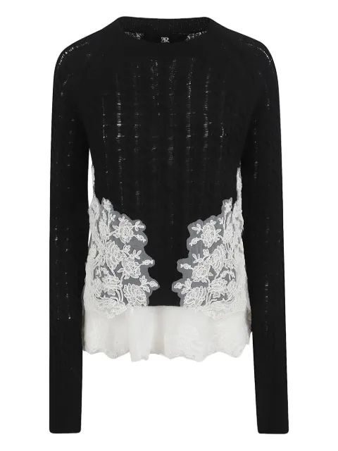 Ermanno Scervino lace v-neck knitwear