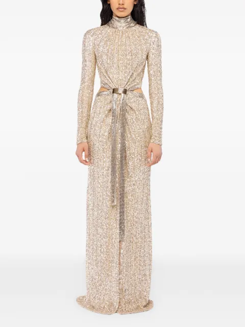Rabanne sequin-embellished cut-out dress
