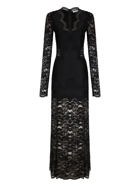 Rabanne long-sleeve lace maxi dress