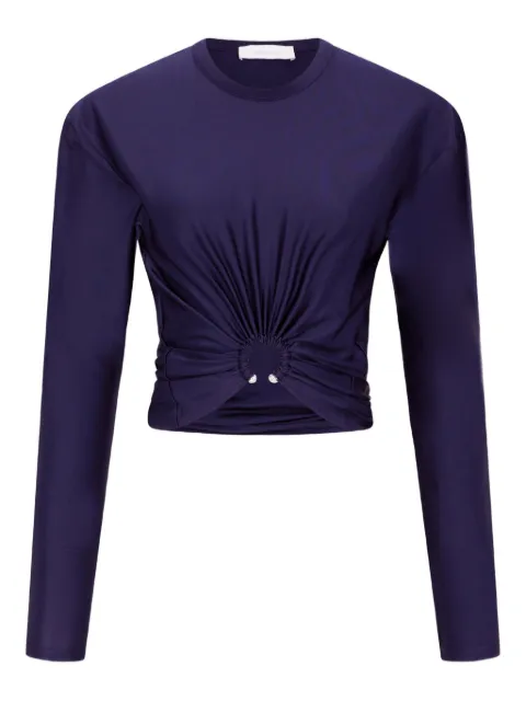 Rabanne long-sleeve piercing-detail top