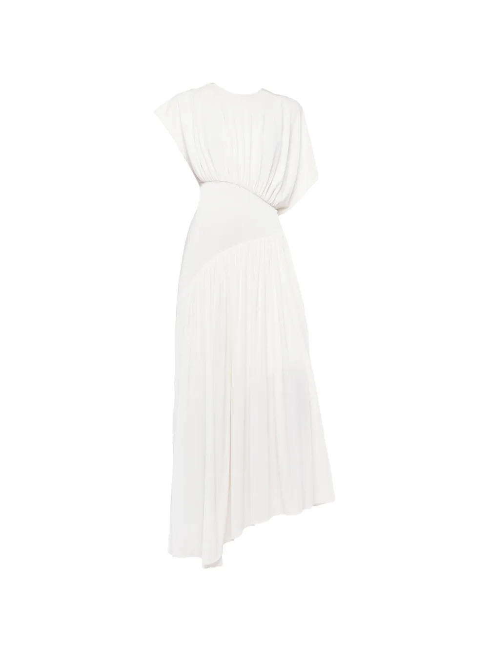 Rabanne textured ruched midi dress - Bianco