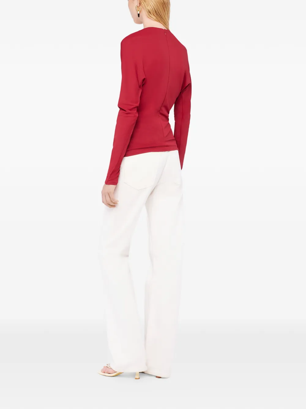  Rabanne Long-sleeve Blouse - Red 