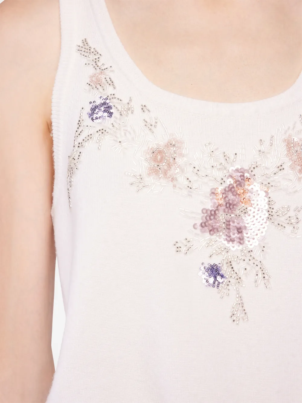 Rabanne Top met bloemenprint Wit