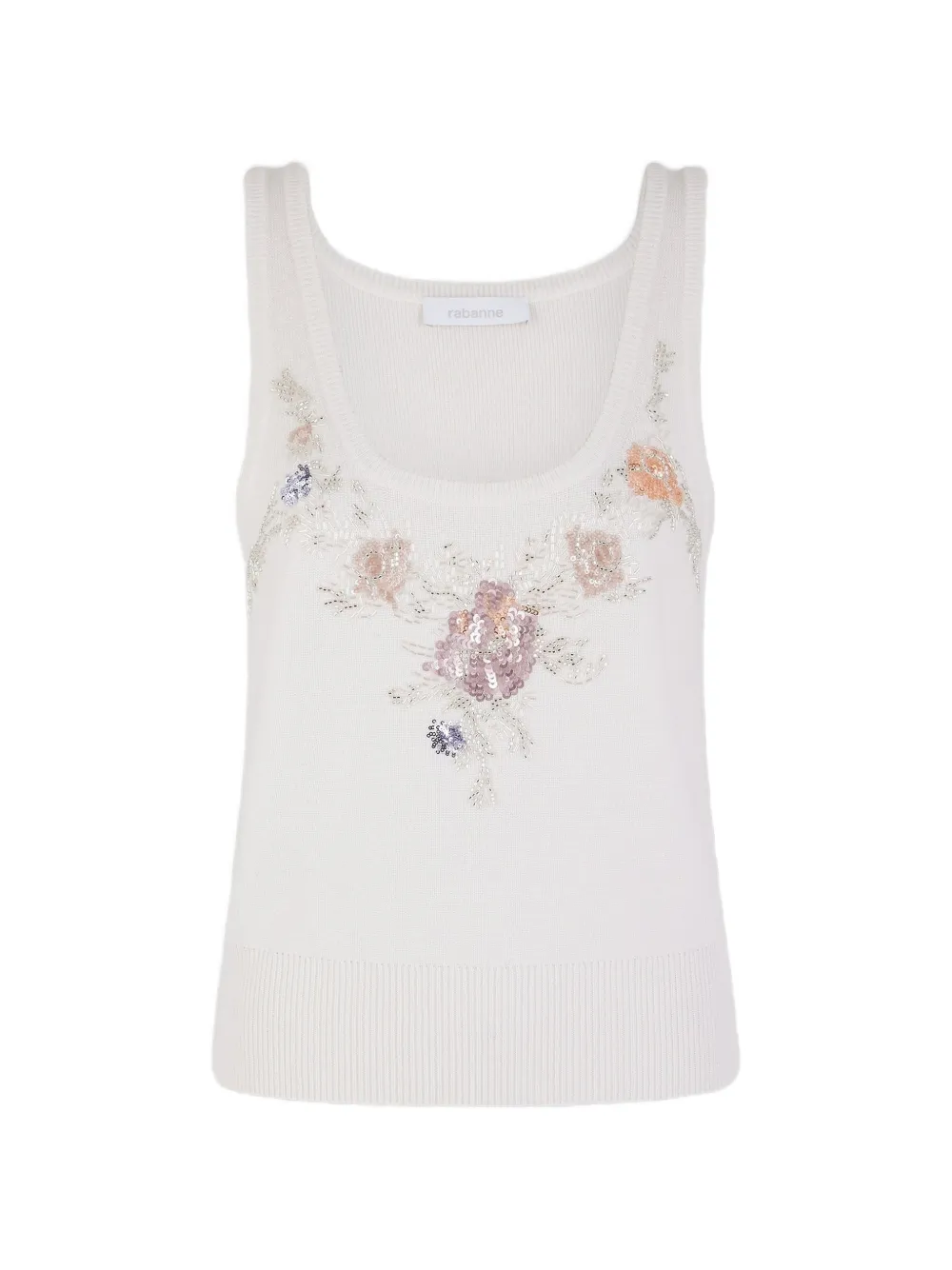 Rabanne Top a fiori - Bianco