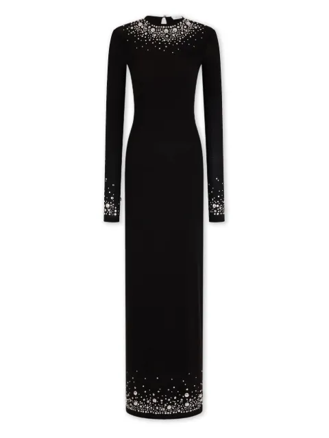 Rabanne vestido largo con detalles de hotfix