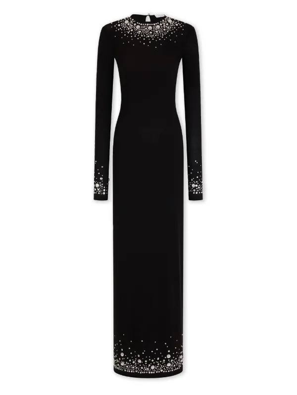 Rabanne Hotfix-embellishment Maxi Dress in Black