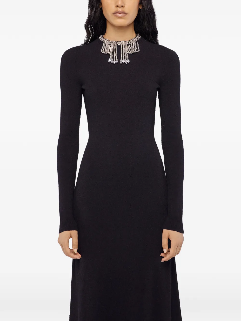 Rabanne Maxi-jurk met open achterkant Zwart