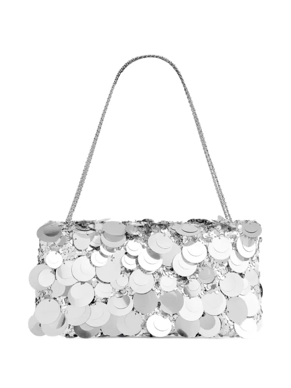 Rabanne Sequin-embellished Clutch Bag in Silver
