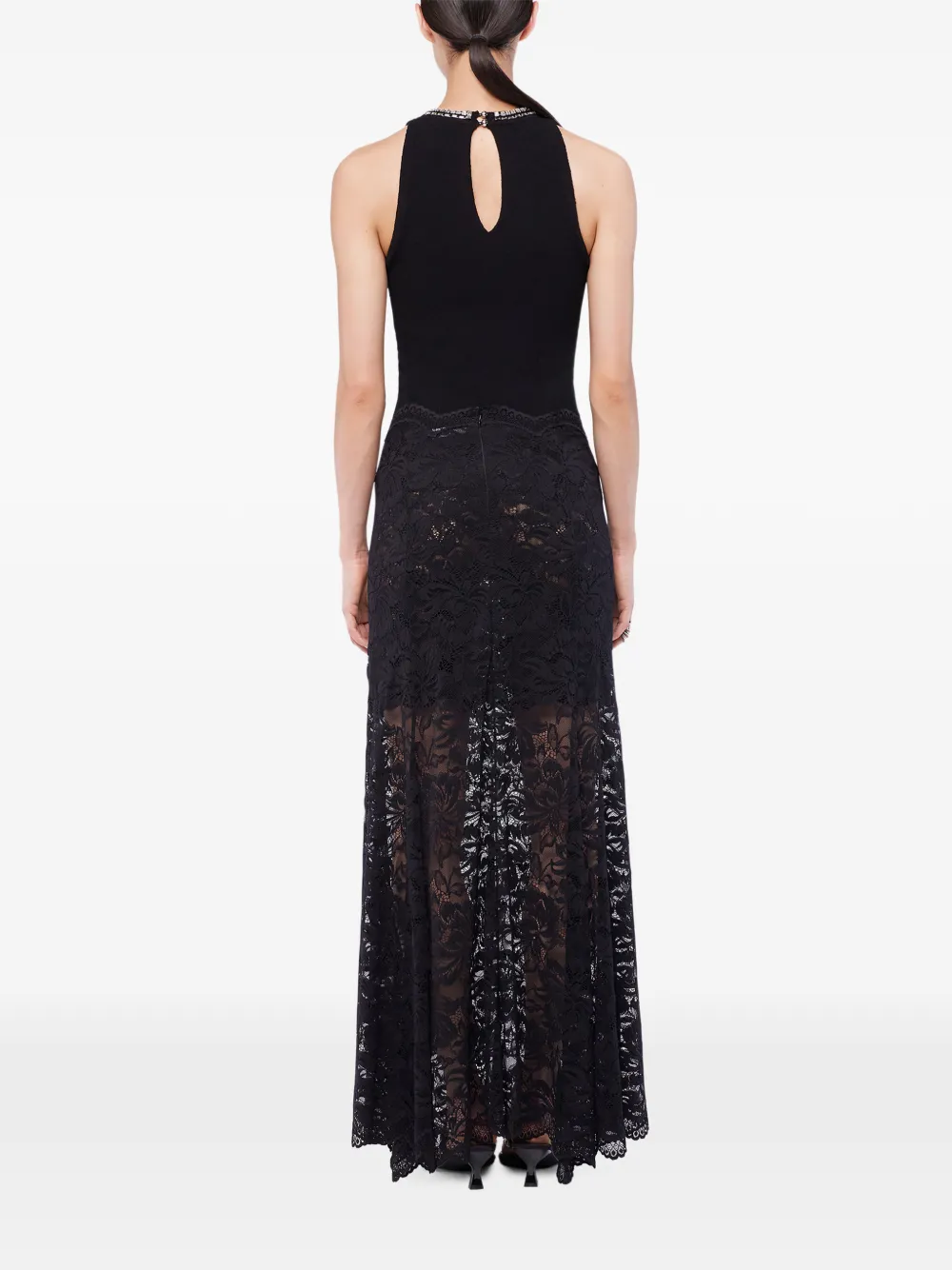 Rabanne Flared Maxi Skirt In Black