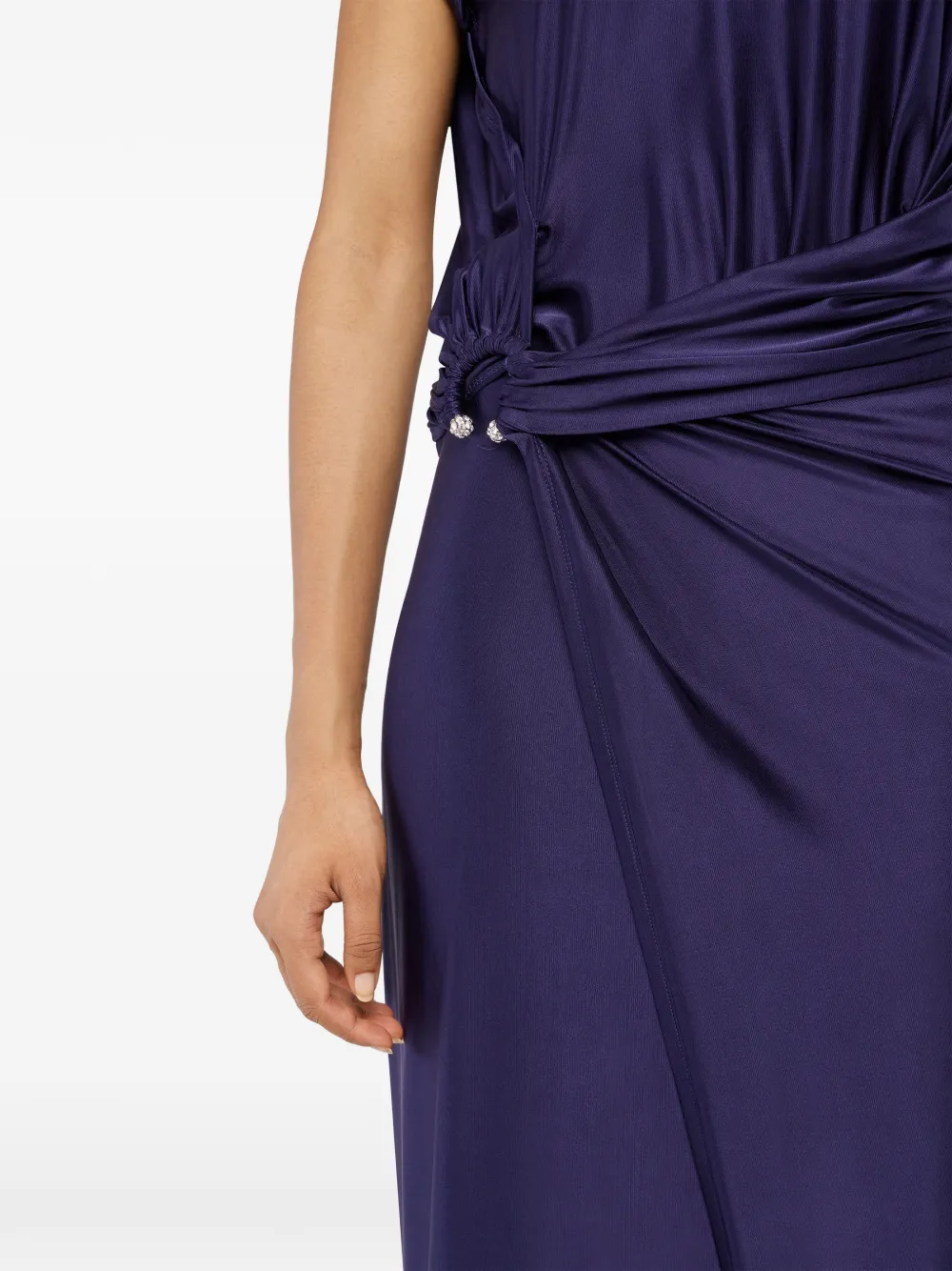 Rabanne Midi-jurk met piercing detail Blauw