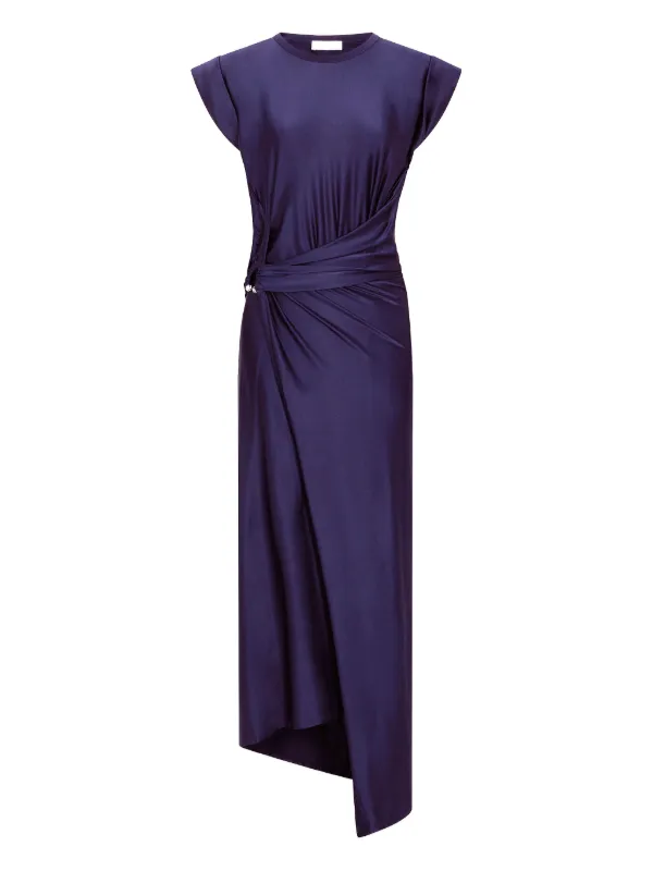 Rabanne Midi Piercing-detail Dress in Blue
